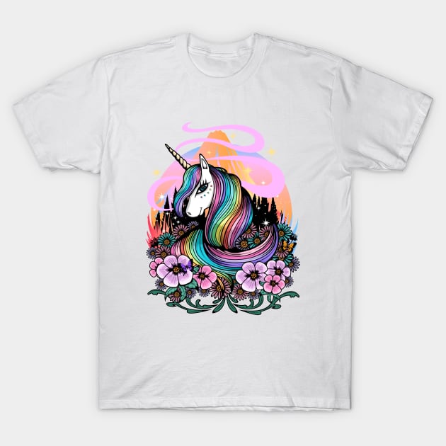 Majestic Unicorn T-Shirt by adamzworld
